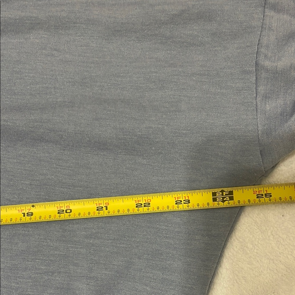 Modern Lux Blue T-Shirt Life is fine with a glass of wine Size Medium EUC - Picture 6 of 7